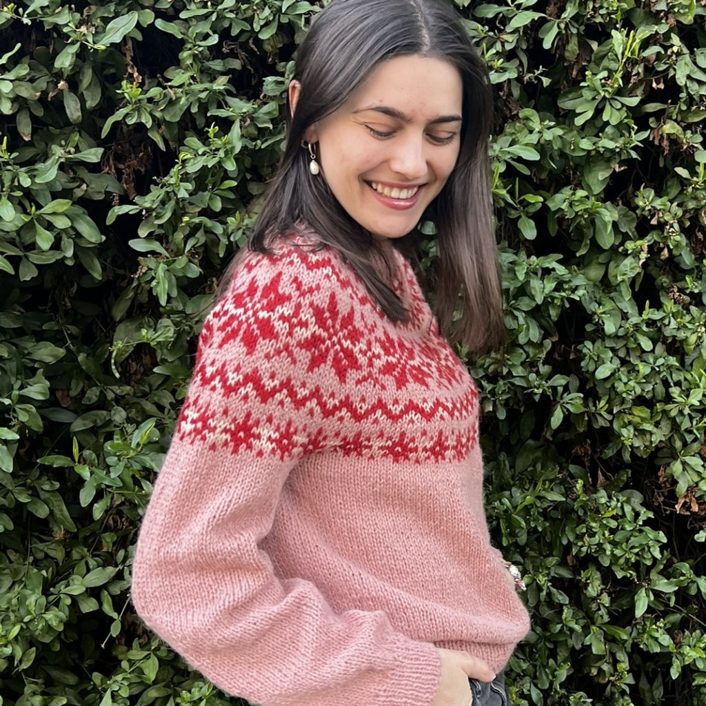 Clase con Patrón Sweater Copos de Nieve | Adulto