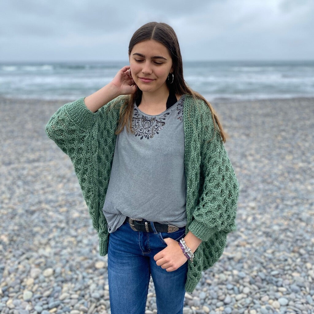 Cardigan Panal - Tejido a Mano