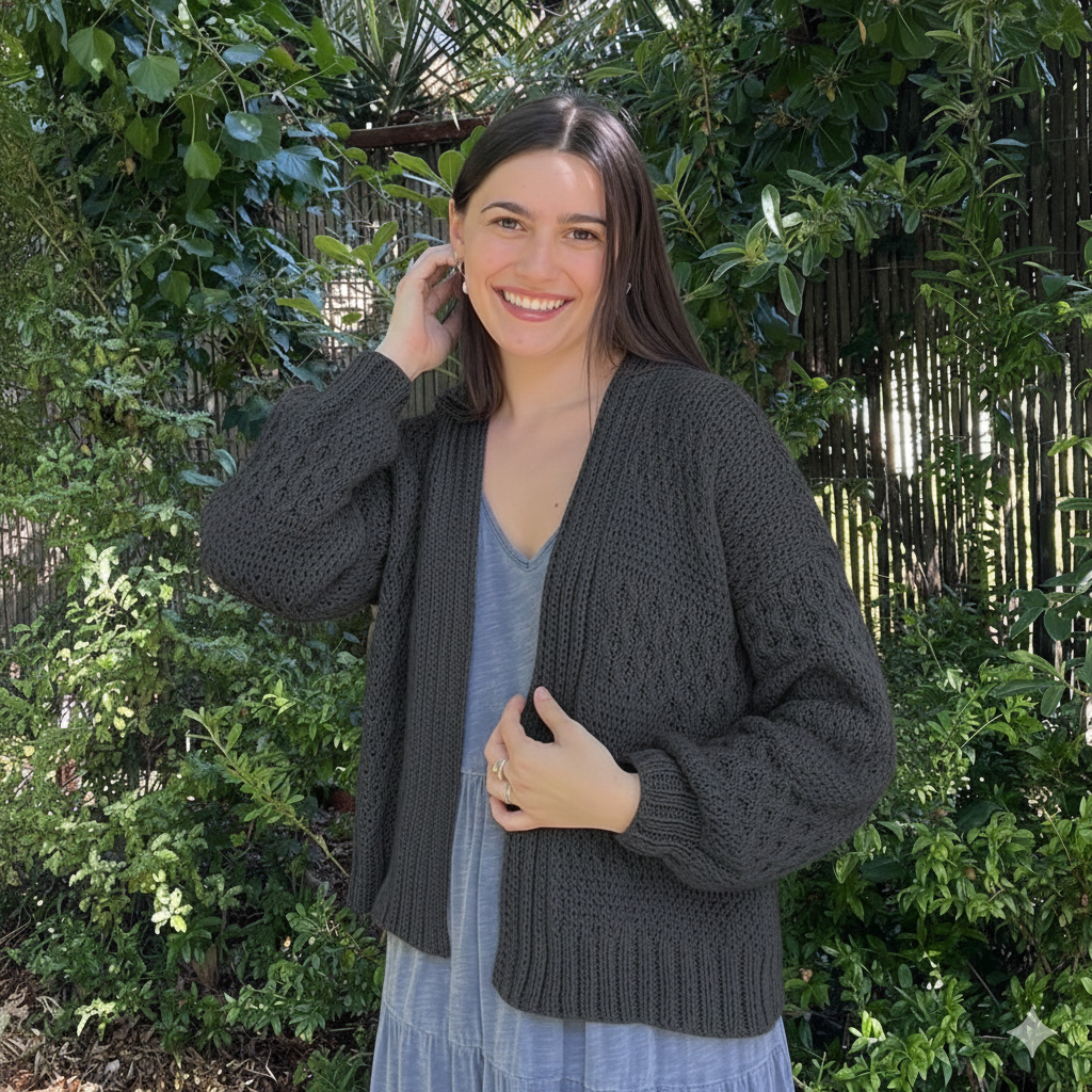 Kit Cardigan Magnolias | Adulto + Clase Gratis
