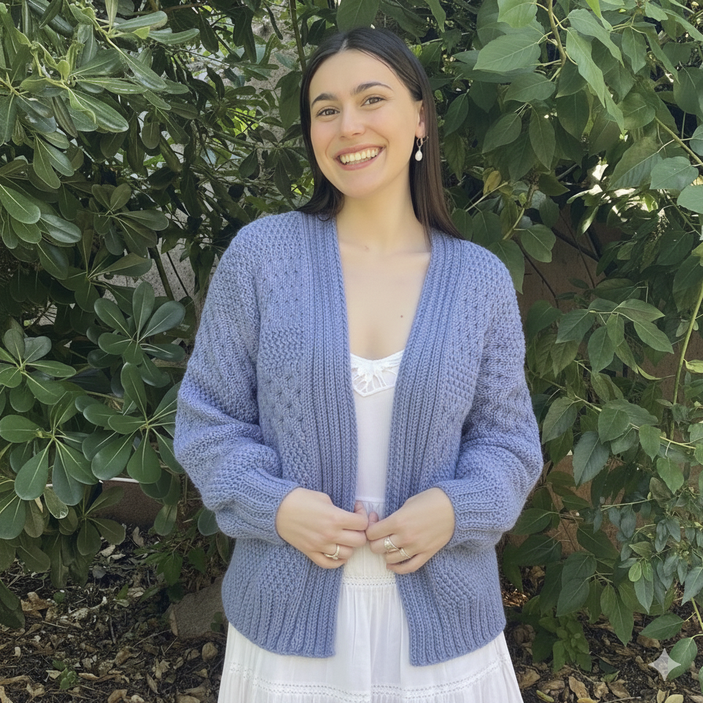 Kit Cardigan Magnolias | Adulto + Clase Gratis