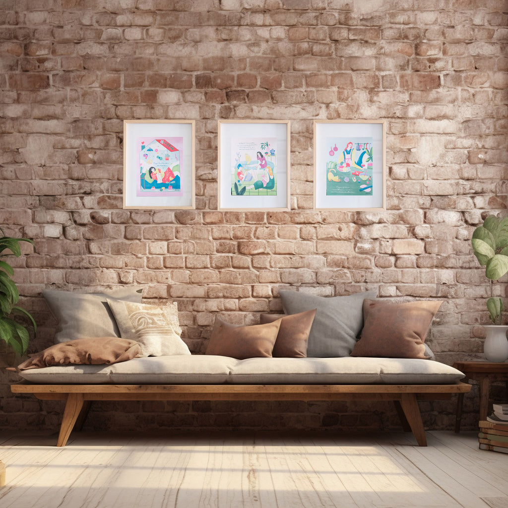 Láminas Ilustradas de Tejedoras