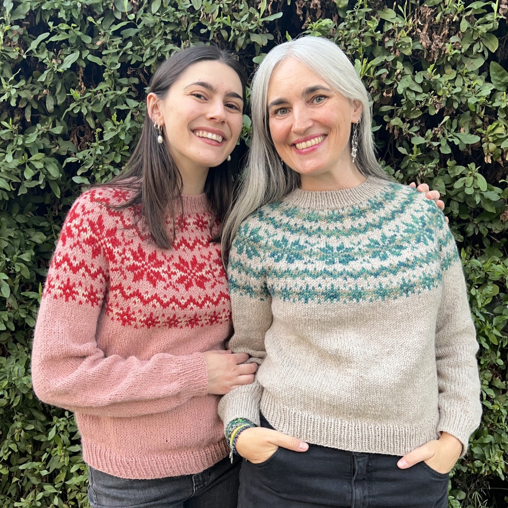 Clase con Patrón Sweater Copos de Nieve | Adulto