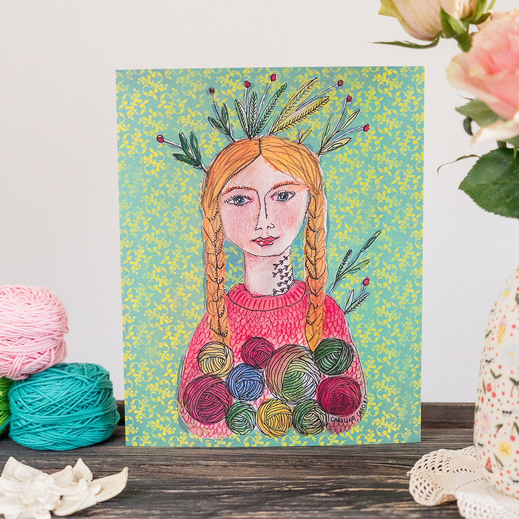 Láminas Ilustradas de Tejedoras