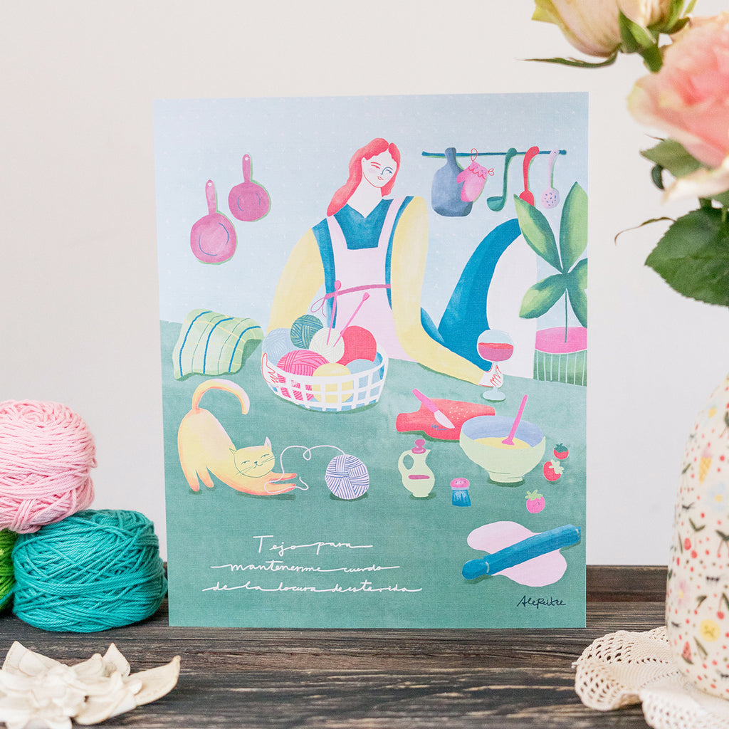 Láminas Ilustradas de Tejedoras