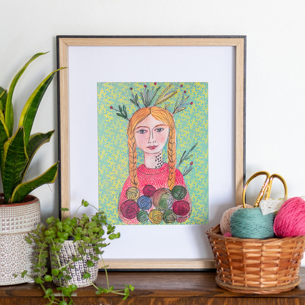 Láminas Ilustradas de Tejedoras