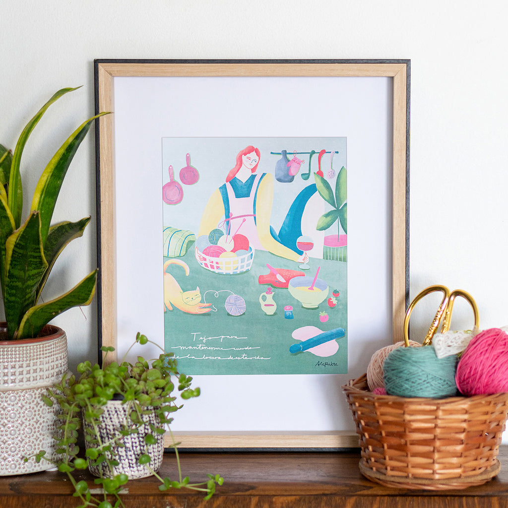 Láminas Ilustradas de Tejedoras