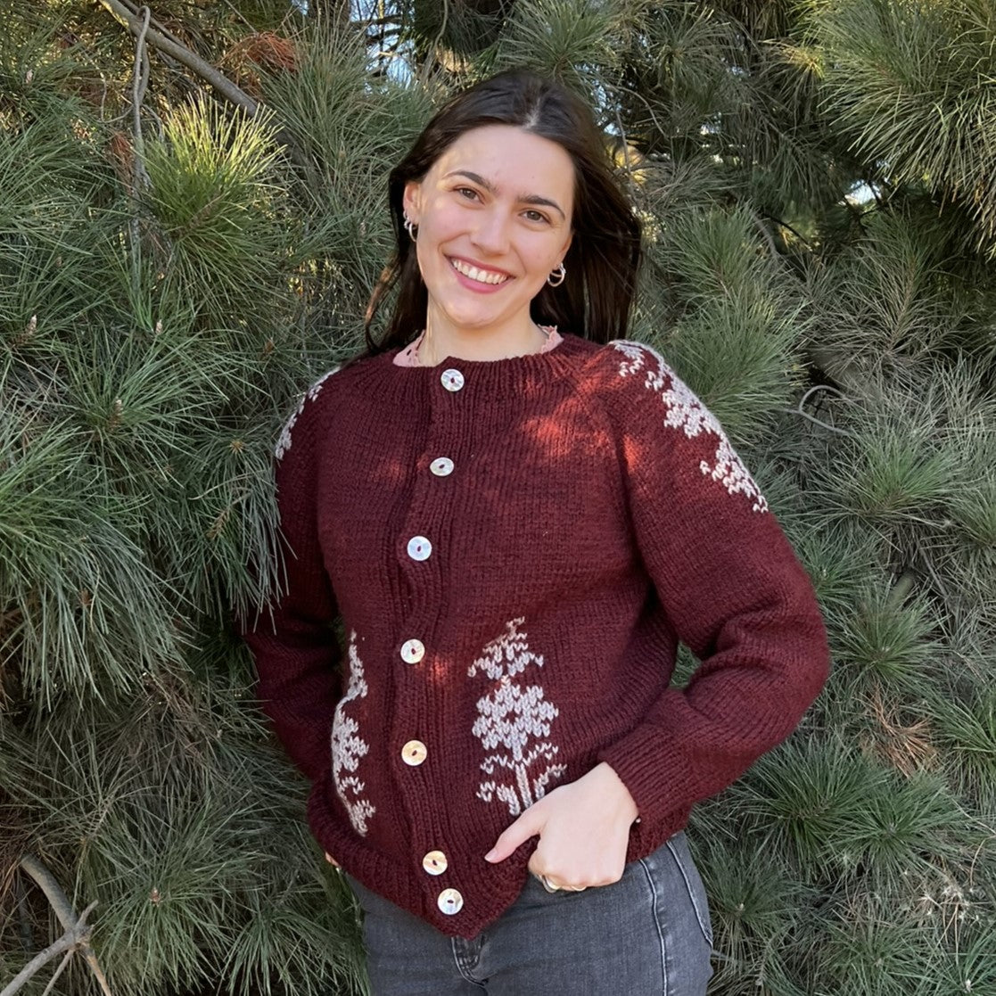 Kit Cardigan Malvas | Adulto + Clase Gratis