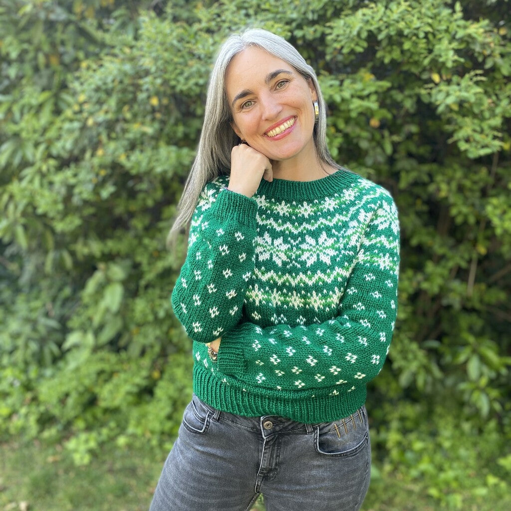 Patrón Sweater Copos de Nieve | Adulto